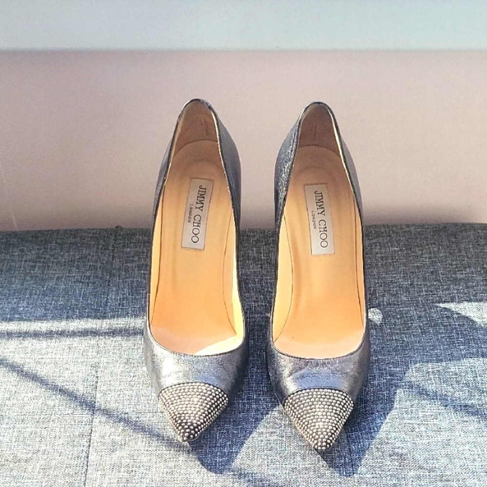 Jimmy Choo Black Studded Women's Shoes